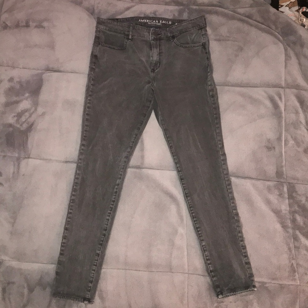 Faded Gray American Eagle jeans